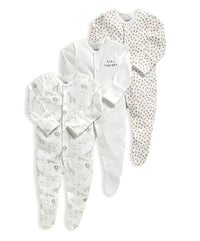 3 Pack Safari Sleepsuits