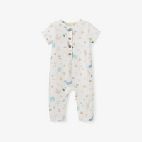 Ocean Adventure Organic Muslin Short  Sleeve Jumpsuit