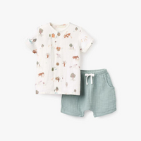 On The Farm Organic Muslin Tee Short SET