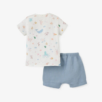 Ocean Adventure Organic Muslin Tee Short Set