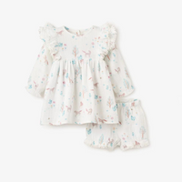 Pony Meadow Organic Muslin Dress Bloomer Set